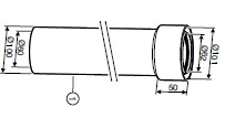 AZ 392 Удлинитель коаксиальной трубы L=1500 мм