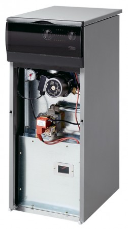 Напольный газовый чугунный котел с атмосферной горелкой, встроенным бойлером и закрытой камерой сгорания BAXI (Бакси) SLIM 2.300 Fi