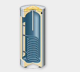 Стальной емкостный водонагреватель косвенного нагрева с эмалированным покрытием Ceraprotect VIESSMANN (Виссманн) Vitocell 100-V тип CVA
